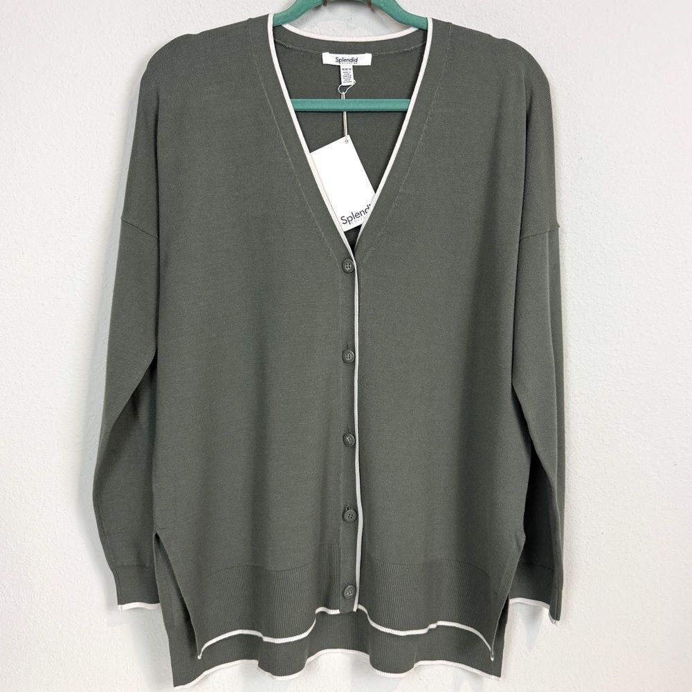 Splendid Sage Green Cardigan Sweater M NWT